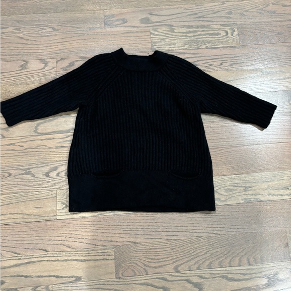 Autumn Cashmere Black Ribbed Sweater - Picture 7 of 13